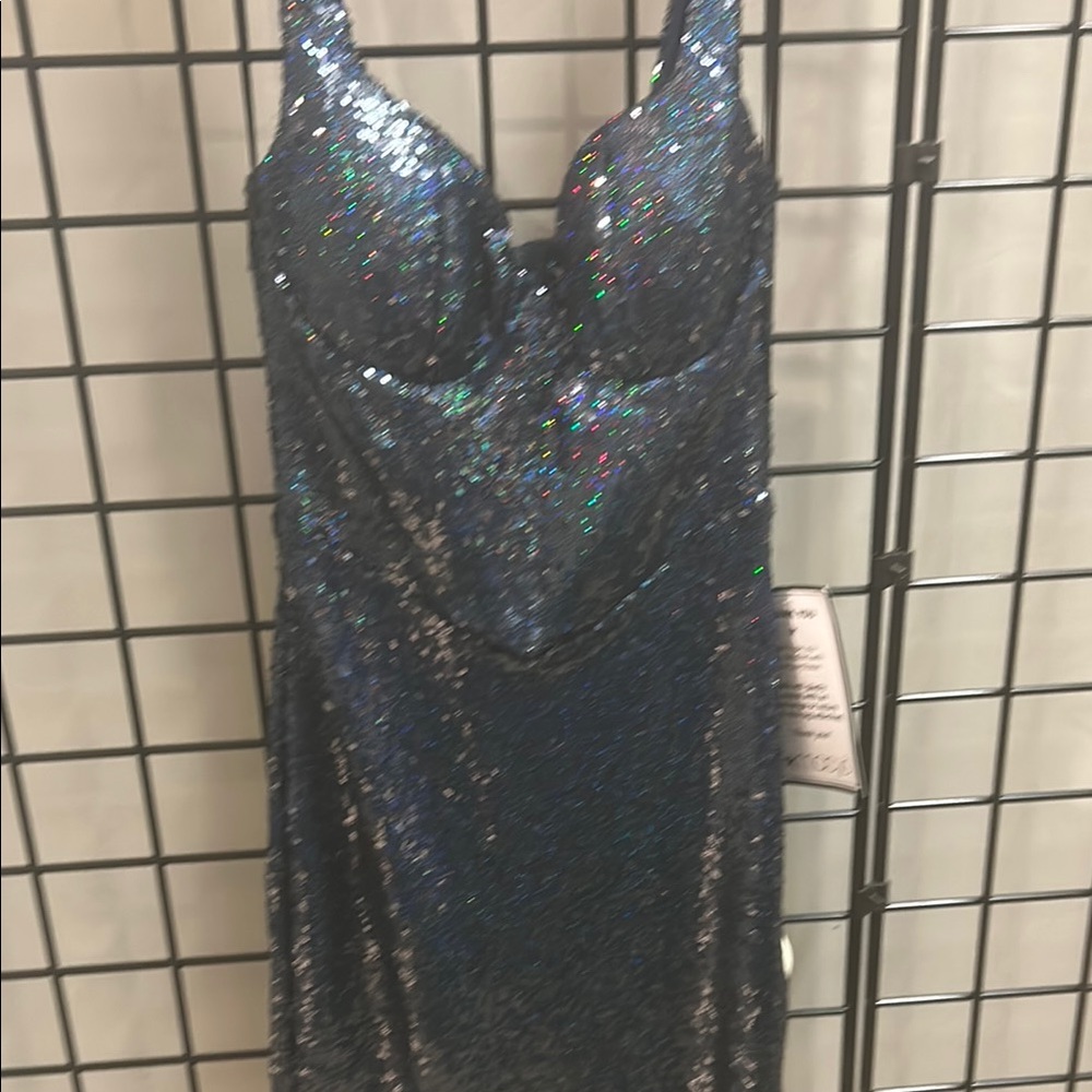 Sparkling Blue Sequin Dress